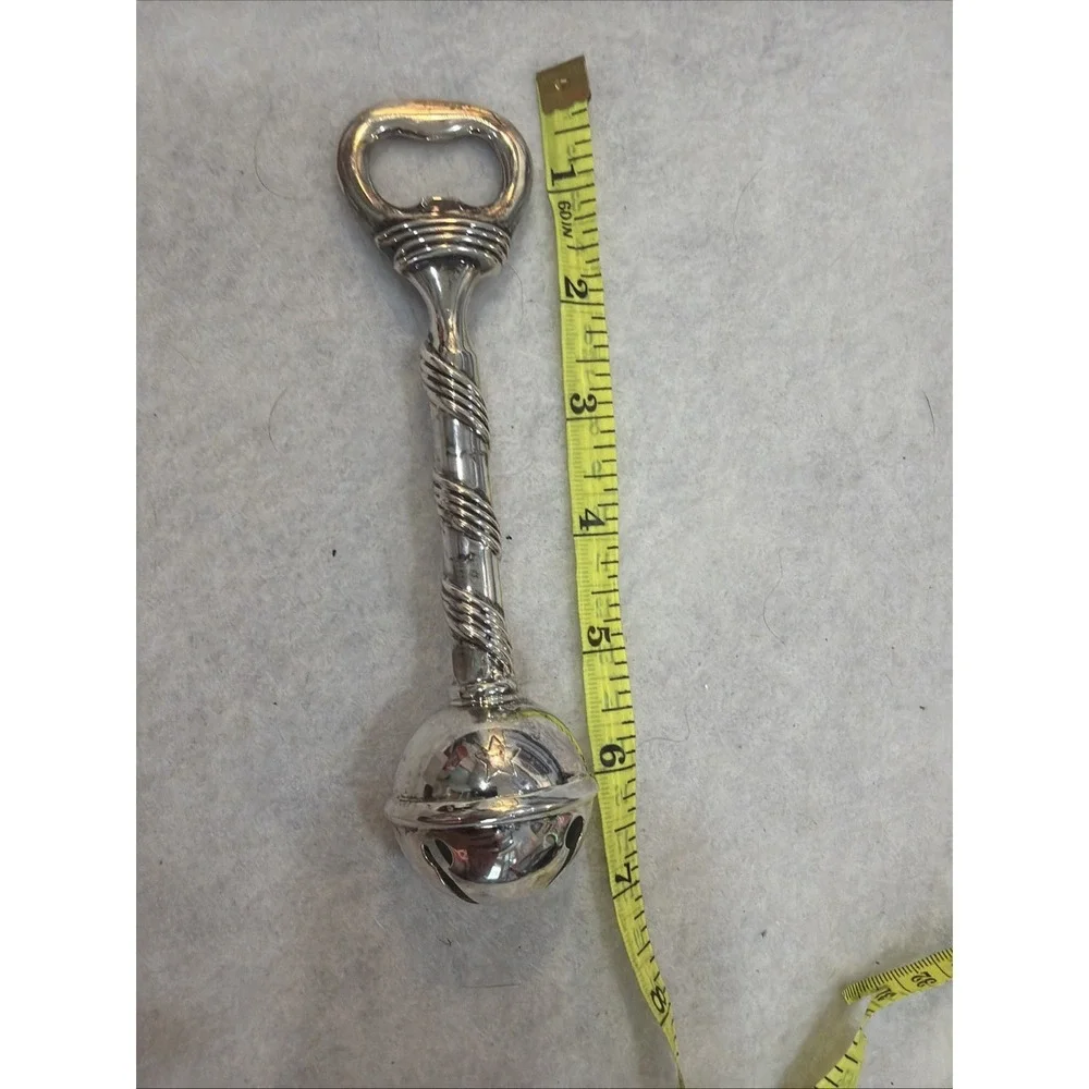 Neiman‎ Marcus's Silver Plated Jingle Bell Bottle Opener 6.5